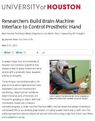 Researchers Build Brain-Machine Interface to Control Prosthetic Hand