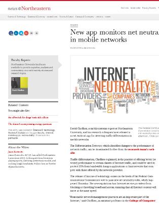 New app monitors net neutrality in mobile networks