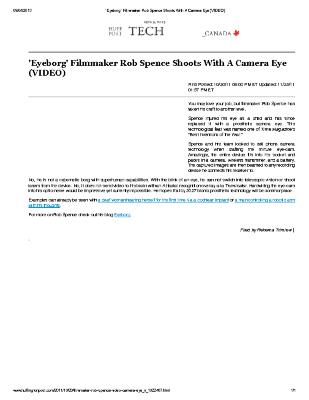 Eyeborg Filmmaker Rob Spence Shoots With A Camera Eye