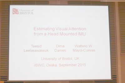 Estimating Visual Attention from a Head Mounted IMU