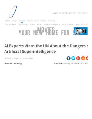 AI Experts Warn the UN About the Dangers of Artificial Superintelligence