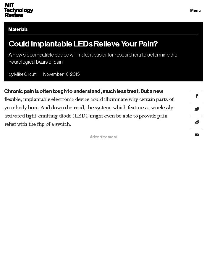 Could Implantable LEDs Relieve Your Pain?