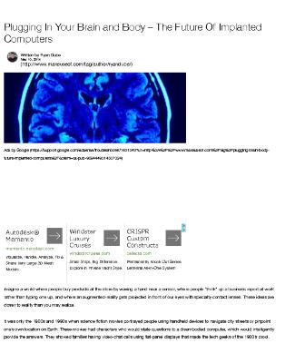 Plugging In Your Brain and Body – The Future Of Implanted Computers