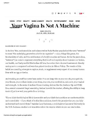 Your Vagina Is Not A Machine