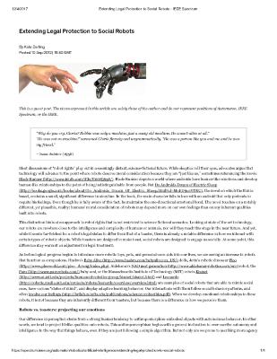 Extending Legal Protection to Social Robots