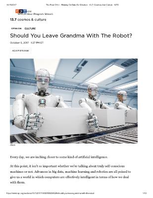 Should You Leave Grandma With The Robot?