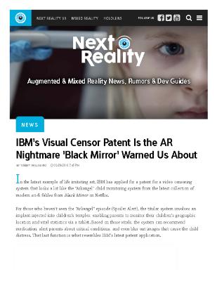 IBM's Visual Censor Patent Is the AR Nightmare 'Black Mirror' Warned Us About