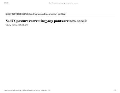 Nadi X posture correcting yoga pants are now on sale