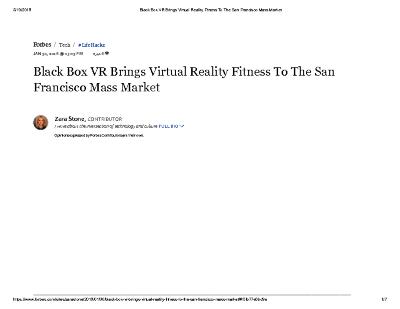 Black Box VR Brings Virtual Reality Fitness To The San Francisco Mass Market