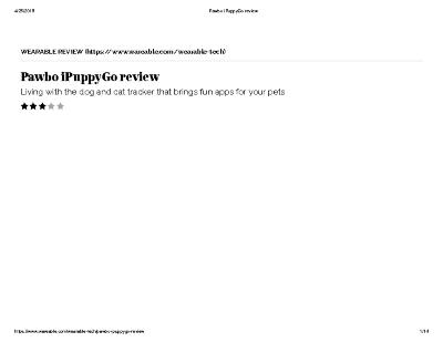 Pawbo iPuppyGo review