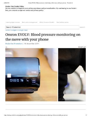 Omron EVOLV: Blood pressure monitoring on the move with your phone