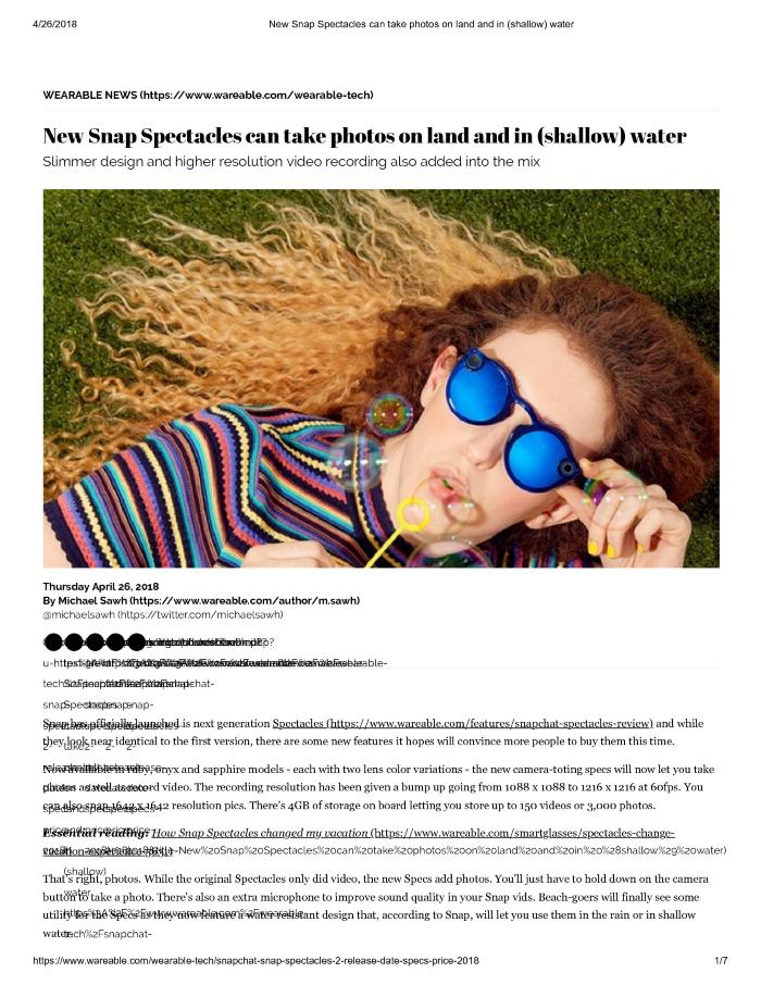 snap glasses release date