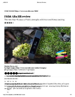 Fitbit Alta HR review