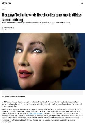 The agony of Sophia, the world's first robot citizen condemned to a lifeless career in marketing