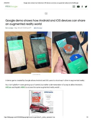 Google demo shows how Android and iOS devices can share an augmented reality world