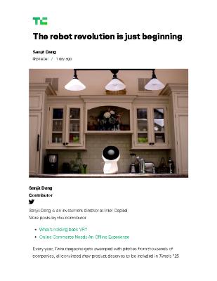 The robot revolution is just beginning