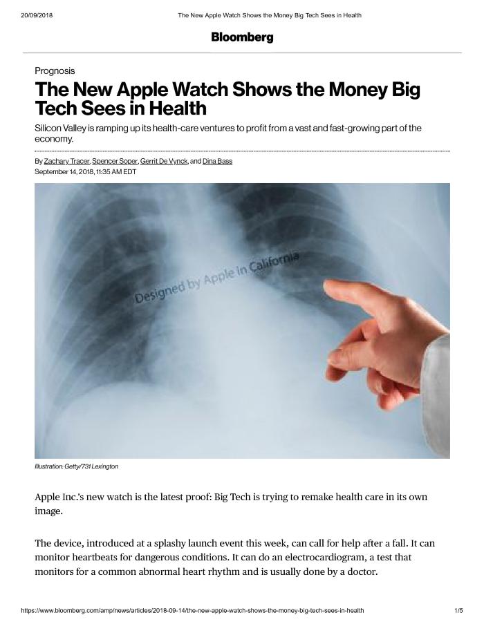 The New Apple Watch Shows the Money Big Tech Sees in Health