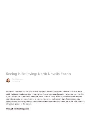 Seeing is Believing: North Unveils Focals