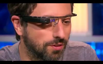 Google CEO Sergey Brin Shows &amp; Demos Google Glass on TV 