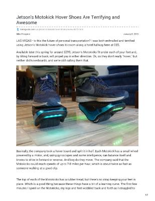 Jetson's Motokick Hover Shoes Are Terrifying and Awesome