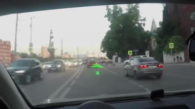 WayRay Navion - the first holographic car navigation in action