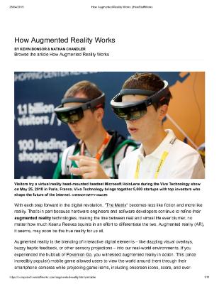 How Augmented Reality Works
