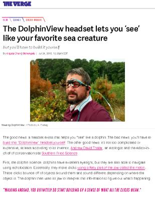 The DolphinView headset lets you ‘see’ like your favorite sea creature