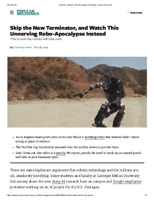 Skip the New Terminator, and Watch This Unnerving Robo-Apocalypse Instead