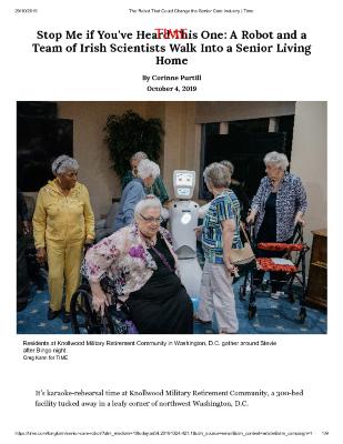 Stop Me if You've Heard This One: A Robot and a Team of Irish Scientists Walk Into a Senior Living Home