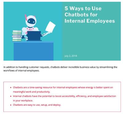 5 Ways to Use Chatbots for Internal Employees