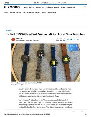 It's Not CES Without Yet Another Million Fossil Smartwatches