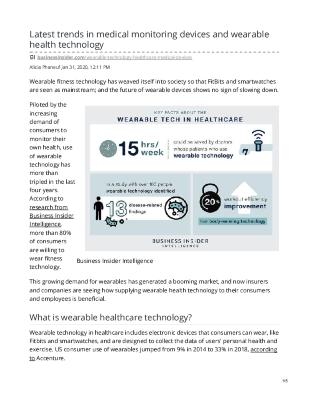 Latest trends in medical monitoring devices and wearable health technology