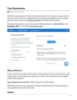 InferKit: Text Generation