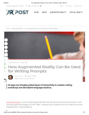 How Augmented Reality Can Be Used for Writing Prompts