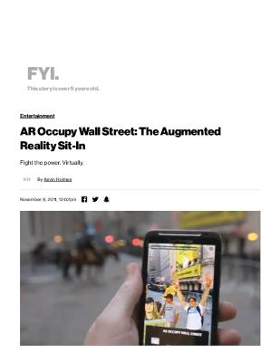 AR Occupy Wall Street: The Augmented Reality Sit-In