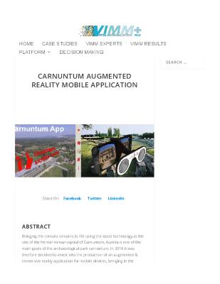 Carnuntum Augmented Reality Mobile Application