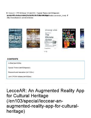  An Augmented Reality App for Cultural Heritage.