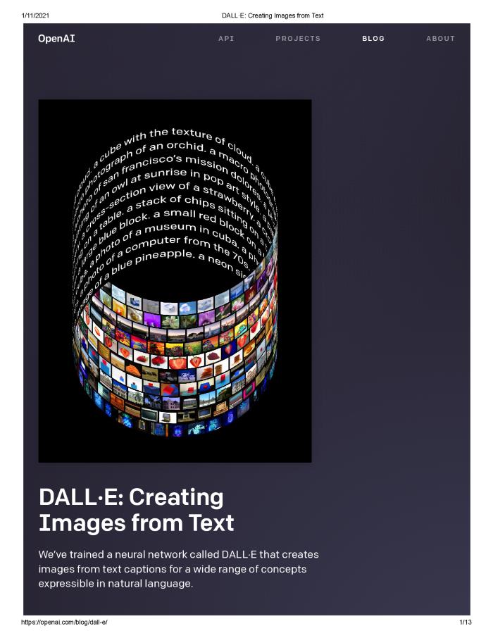 OpenAI DALL·E: Creating Images from Text