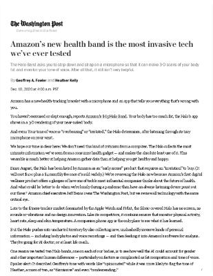 Amazon’s new health band is the most invasive tech we’ve ever tested