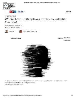 Where Are The Deepfakes In This Presidential Election? 