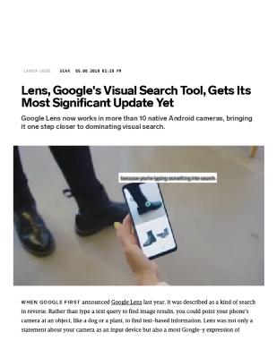 Lens, Google's Visual Search Tool, Gets Its Most Significant Update Yet