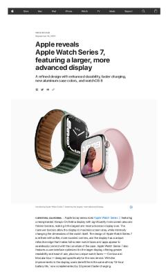 Apple reveals Apple Watch Series 7, featuring a larger, more advanced display