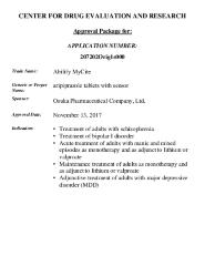 FDA Approval Letter Abilify MyCite (aripiprazole)
