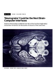 ‘Neurograins’ Could be the Next Brain-Computer Interfaces