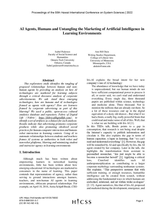 AI Agents, Humans and Untangling the Marketing of Artificial Intelligence in Learning Environments
