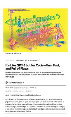 It’s Like GPT-3 but for Code—Fun, Fast, and Full of Flaws