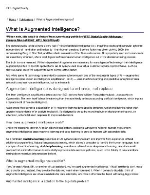 What Is Augmented Intelligence?