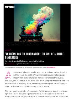 'An Engine for the Imagination': The Rise of AI Image Generators 