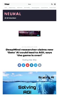 DeepMind researcher claims new ‘Gato’ AI could lead to AGI, says ‘the game is over!’