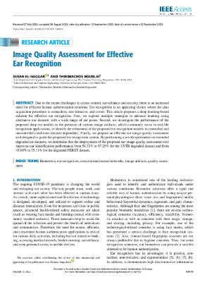 Image Quality Assessment for Effective Ear Recognition
